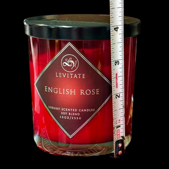 LEVITATE English Rose Luxury Scented Candle Soy Blend *Partially Burned / Used - Picture 8 of 8